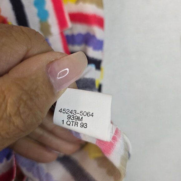 Womens Dockers 93 Small Button Down Shirt Colorful Pastel Striped Deadstock - Picture 5 of 9